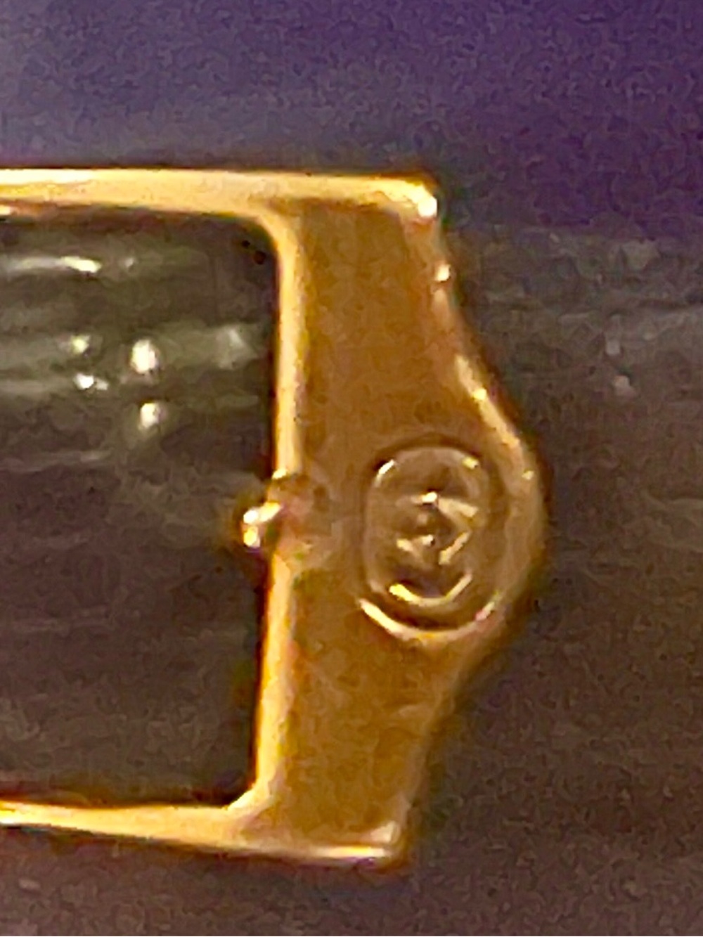 Gucci Vintage 6300L Gold-Tone Square Case Watch w Black Dial & Leather - Picture 4 of 6